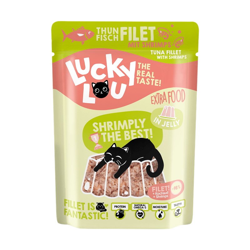 Lucky Lou Cat Extrafood PB Thunfischfilet &amp; Shrimps in Jelly zoo-de