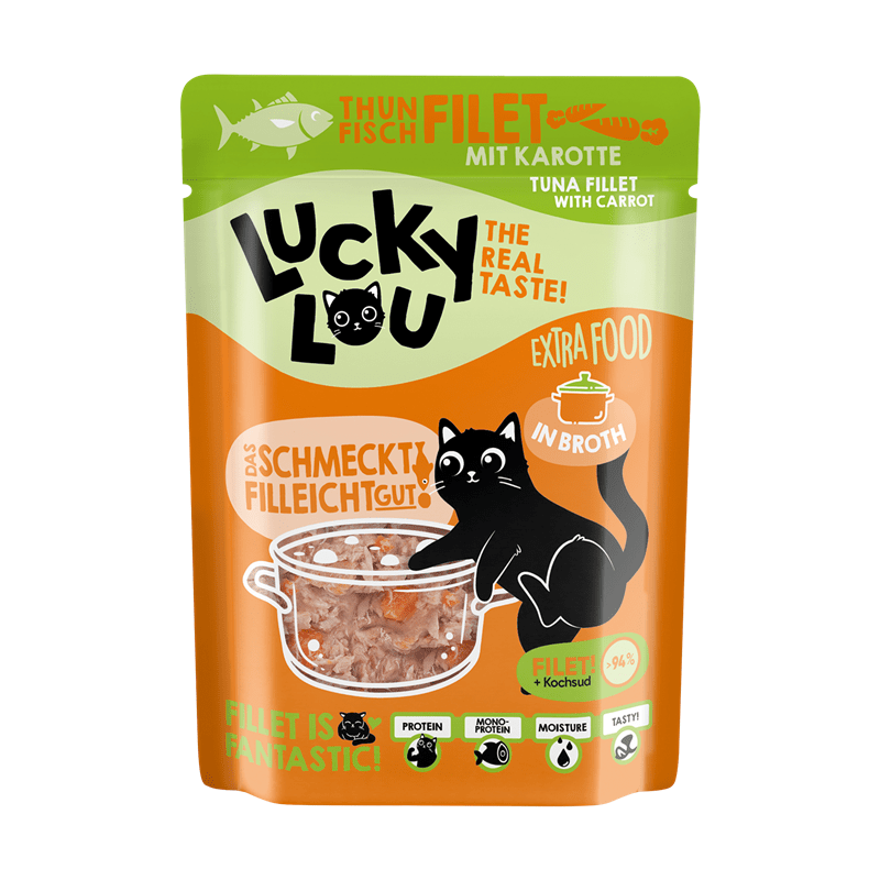 Lucky Lou Cat Extrafood PB Thunfischfilet &amp; Karotte in Broth zoo-de
