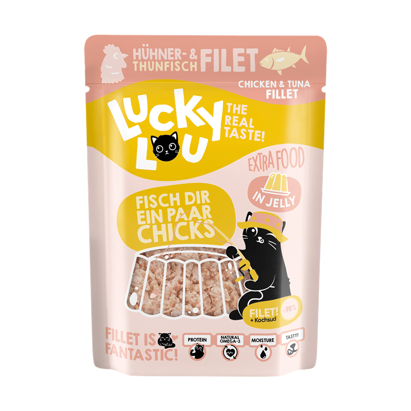 Lucky Lou Cat Extrafood PB Thunfisch &amp; Hühnerfilet in Jelly zoo-de