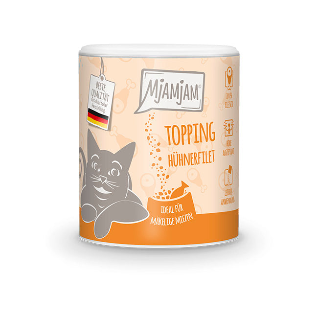 MjAMjAM Topping Hühnerfilet gefriergetrocknet für Katzen, 60-g-Dose