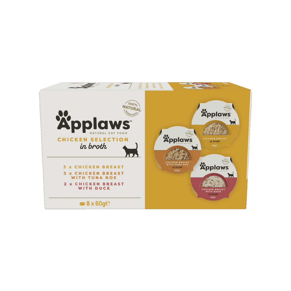 Applaws Katze Multipack Huhn Selection Schale – 8 x 60 g