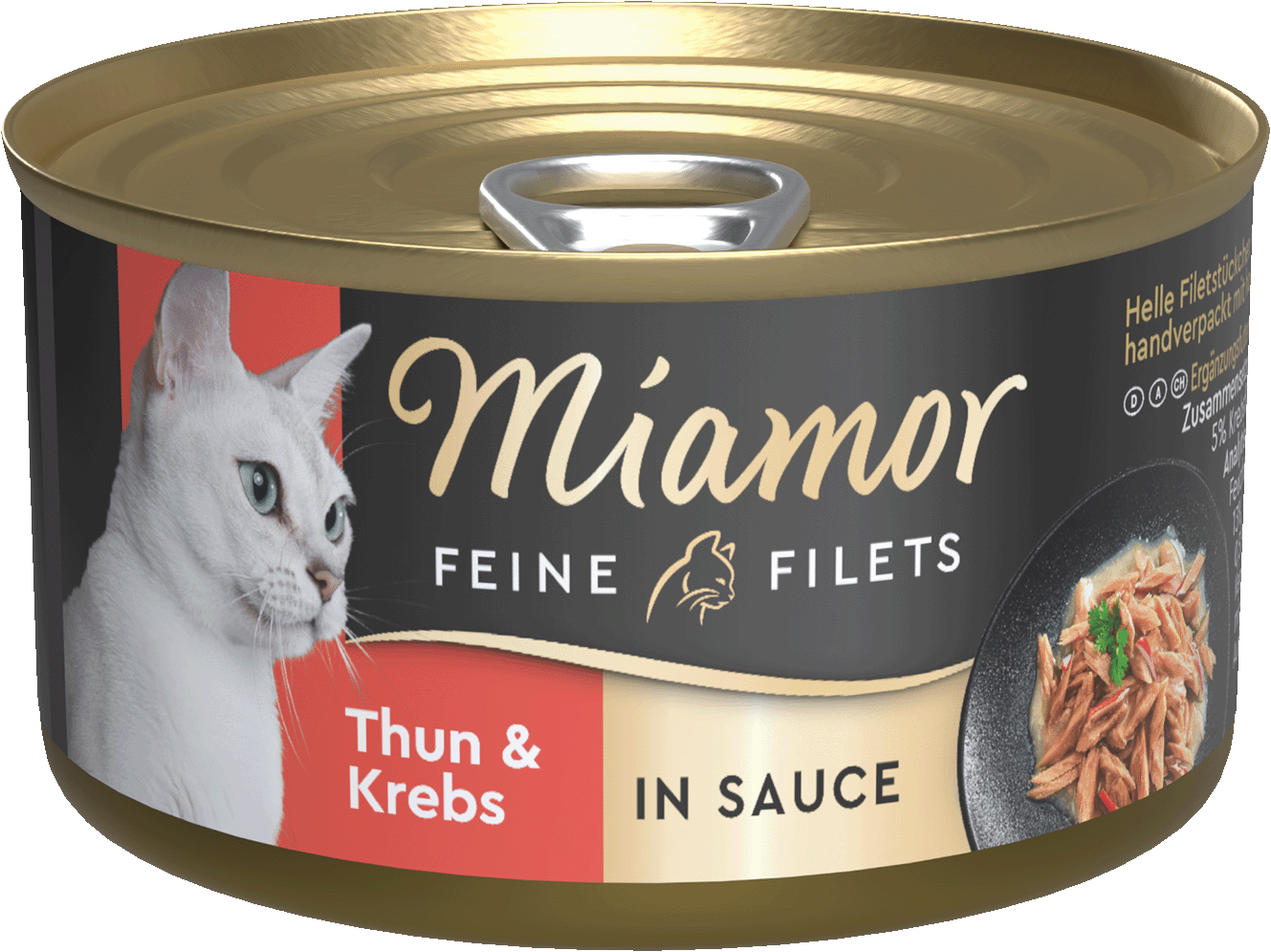 Miamor Feine Filets Thun &amp; Krebs in Sauce Katzenfutter, 85-g-Dose