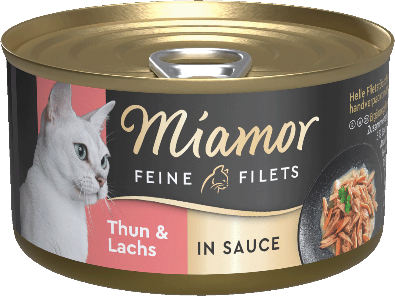 Miamor Feine Filets Thun &amp; Lachs in Sauce Katzenfutter, 85-g-Dose