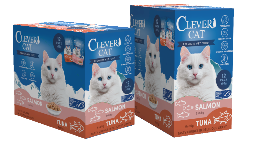 Clever Cat Nassfutter Pouches Lachs &amp; Thunfisch Multipack 12 x 85 g – 12 x 85 g