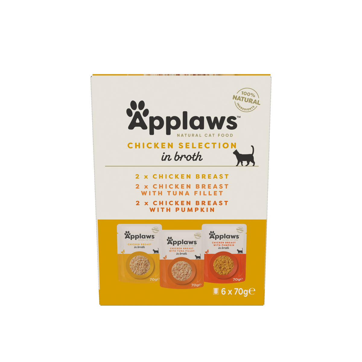 Applaws Katze Taster Pack Huhn Selection in Brühe – 6 x 70 g
