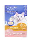 Clever Cat Lickable Spoon Snack Huhn & Lachs 6 x 10 g