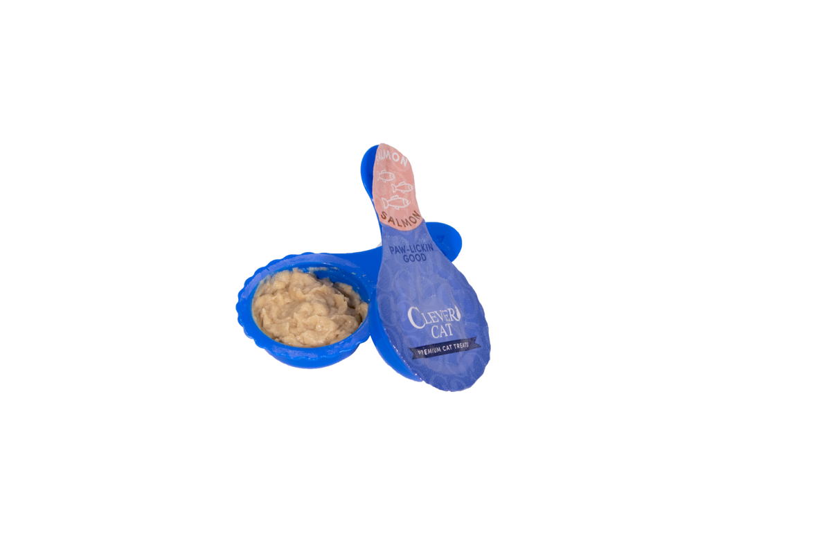 Clever Cat Lickable Spoon Snack Huhn &amp; Lachs 6 x 10 g