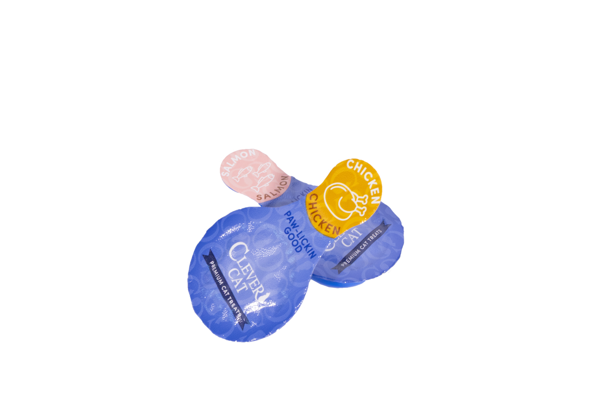 Clever Cat Lickable Spoon Snack Huhn &amp; Lachs 6 x 10 g