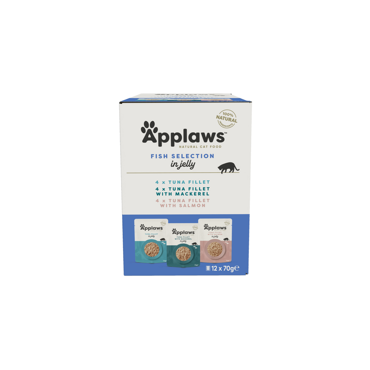 Applaws Katze Multipack Pouch Fisch Selection in Gelee – 12 x 70 g
