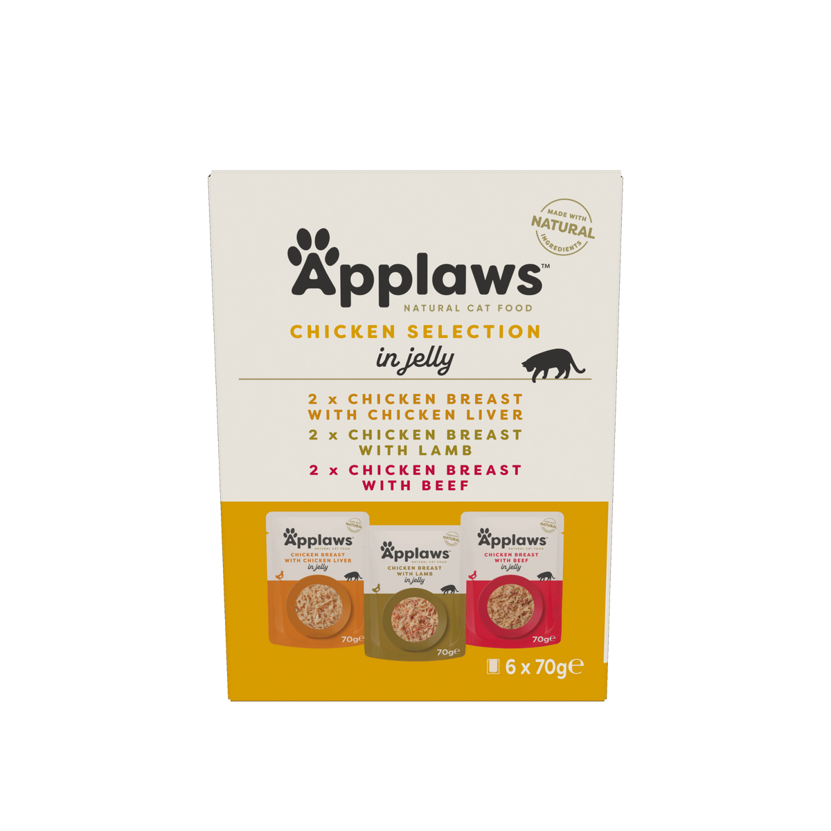Applaws Katze Taster Pack Huhn Selection in Gelee – 6 x 70 g
