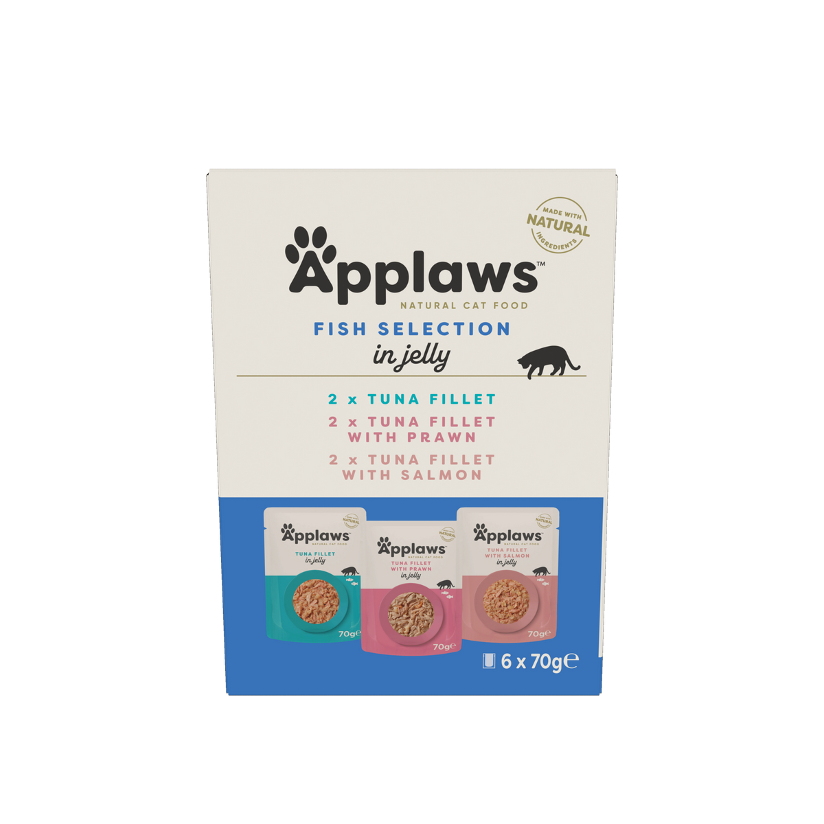 Applaws Katze Taster Pack Fisch Selection in Gelee – 6 x 70 g