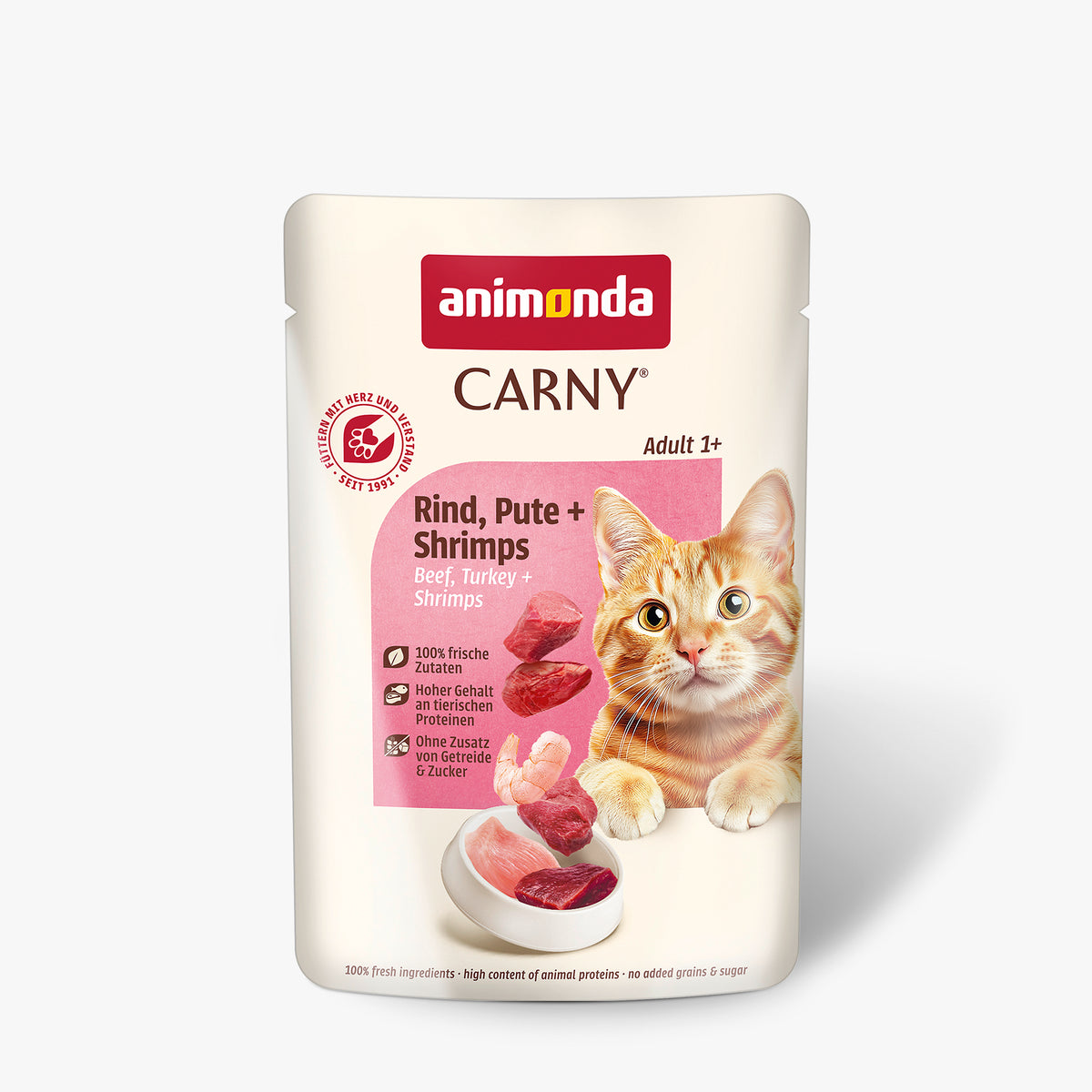 Animonda Cat Carny Adult Rind &amp; Pute &amp; Shrimps Frischebeutel