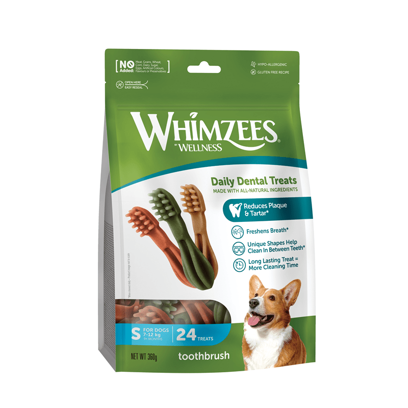 Artikel mit dem Namen Whimzees Zahnbürste im Shop von zoo.de , dem Onlineshop für nachhaltiges Hundefutter und Katzenfutter.
