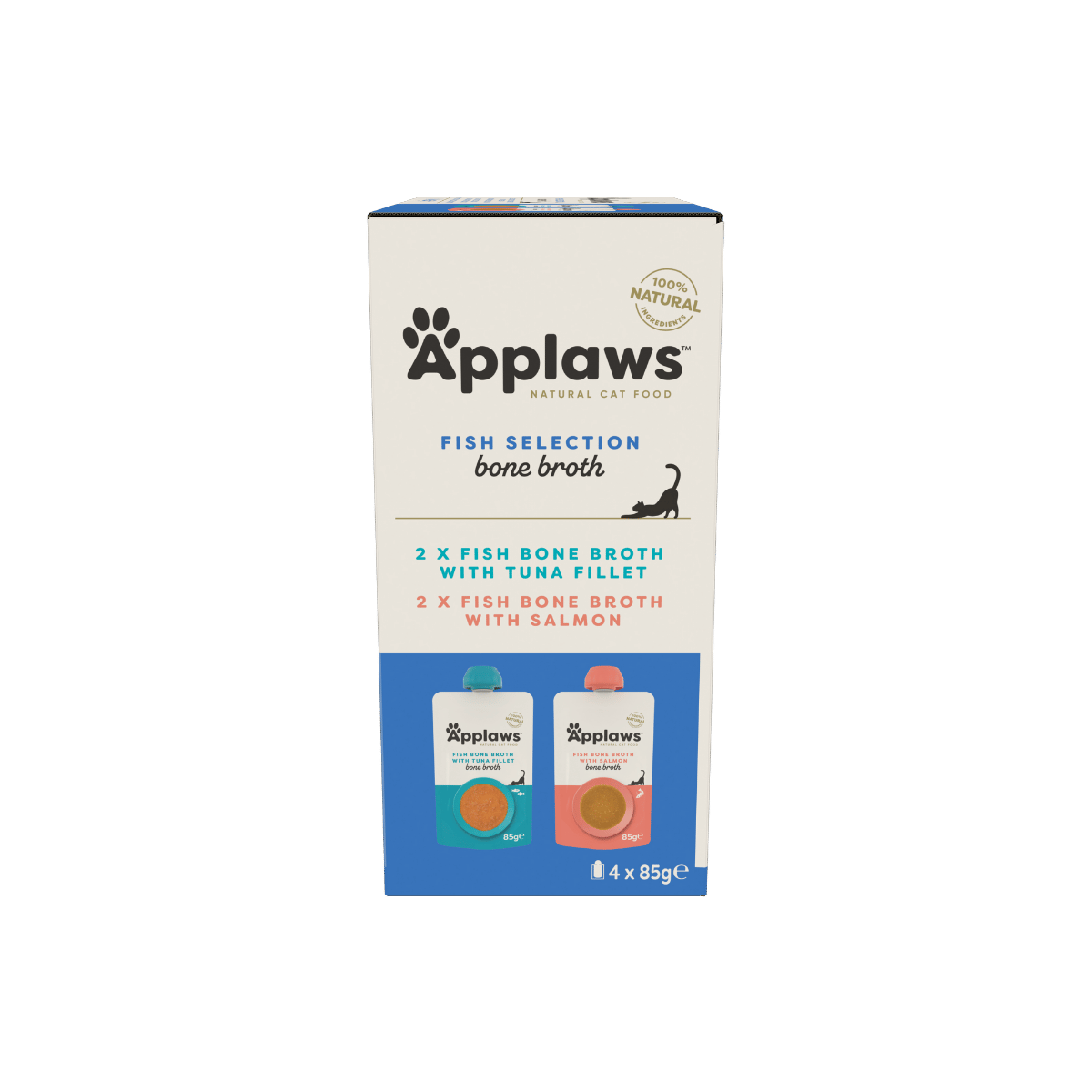 Applaws Katze Multipack Soup Fischbrühe – 4 x 85 g
