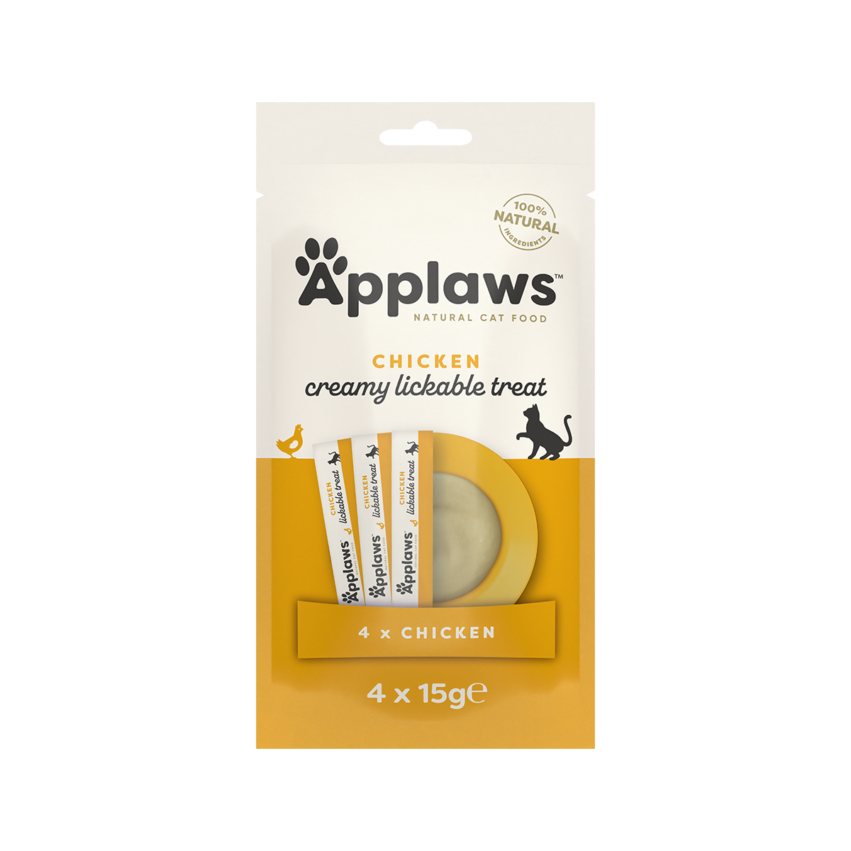 Applaws Katze Snack Püree Huhn – 10 x 4 x 15 g