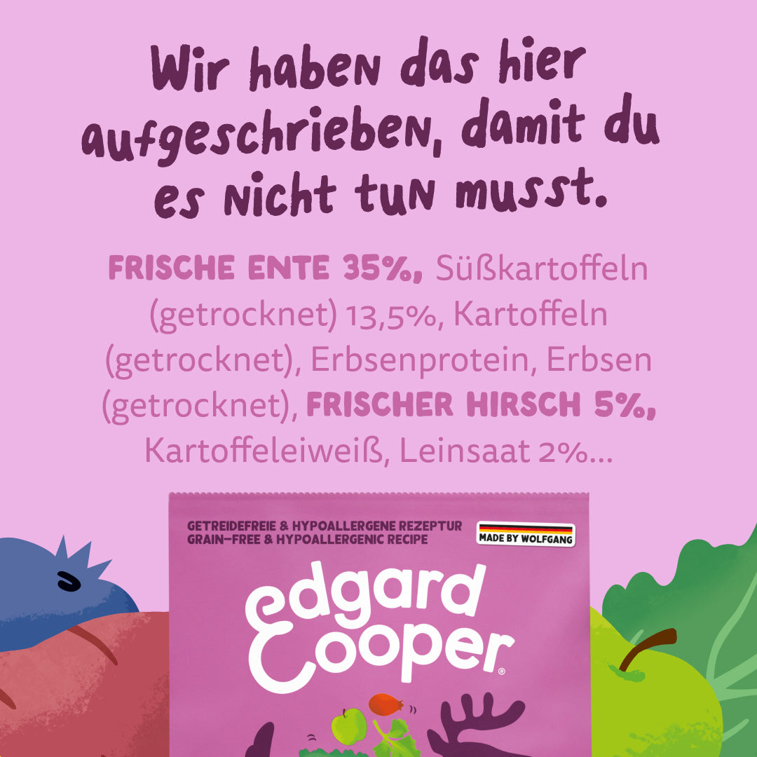 Edgard &amp; Cooper Hund Frischer Hirsch &amp; Ente M