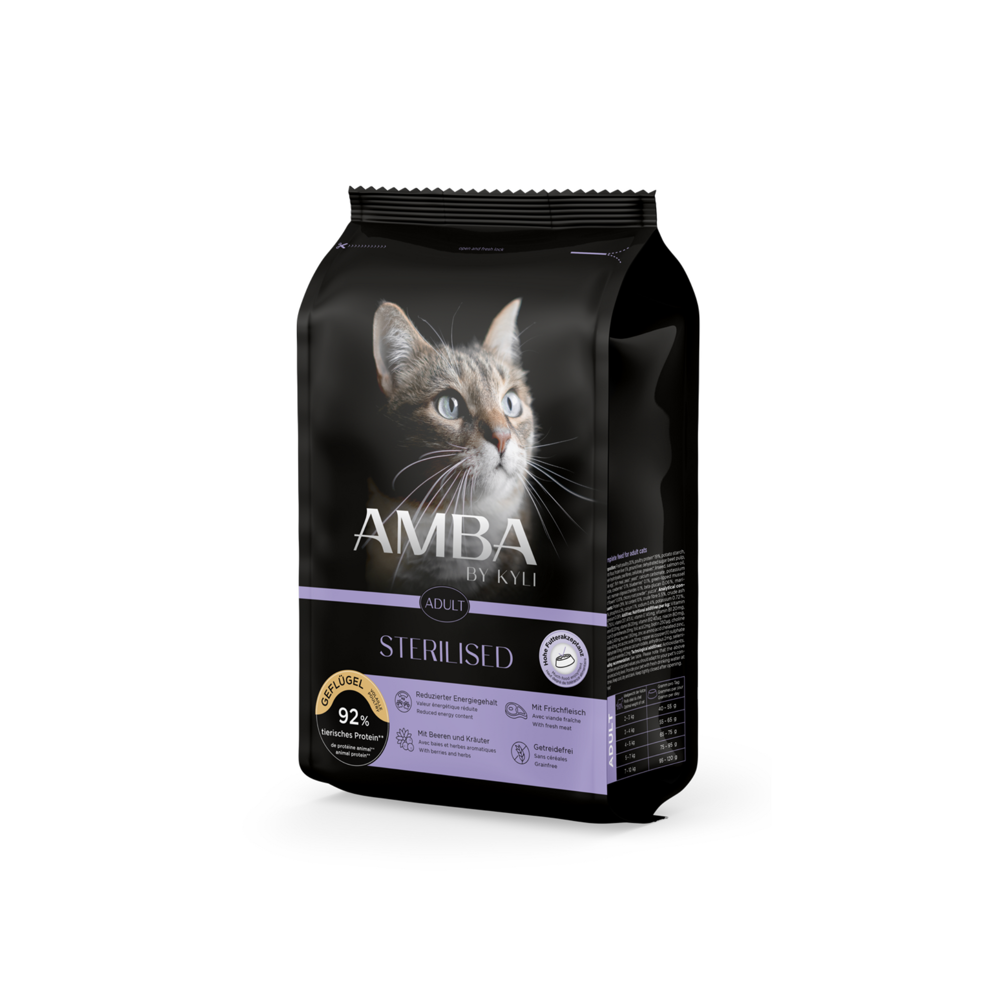 Artikel mit dem Namen AMBA by kyli Sterilised im Shop von zoo.de , dem Onlineshop für nachhaltiges Hundefutter und Katzenfutter.