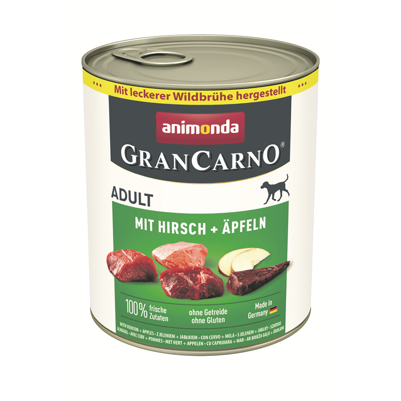 Animonda Dog Dose GranCarno Adult mit Hirsch + Äpfeln, Nassfutter