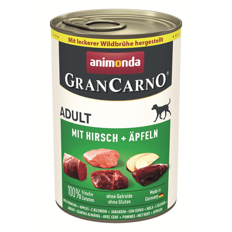 Animonda Dose GranCarno Adult mit Hirsch + Äpfeln, Nassfutter
