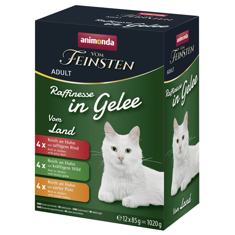 Animonda Vom Feinsten Raffinesse in Gelee Adult Varietäten vom Land, Nassfutter