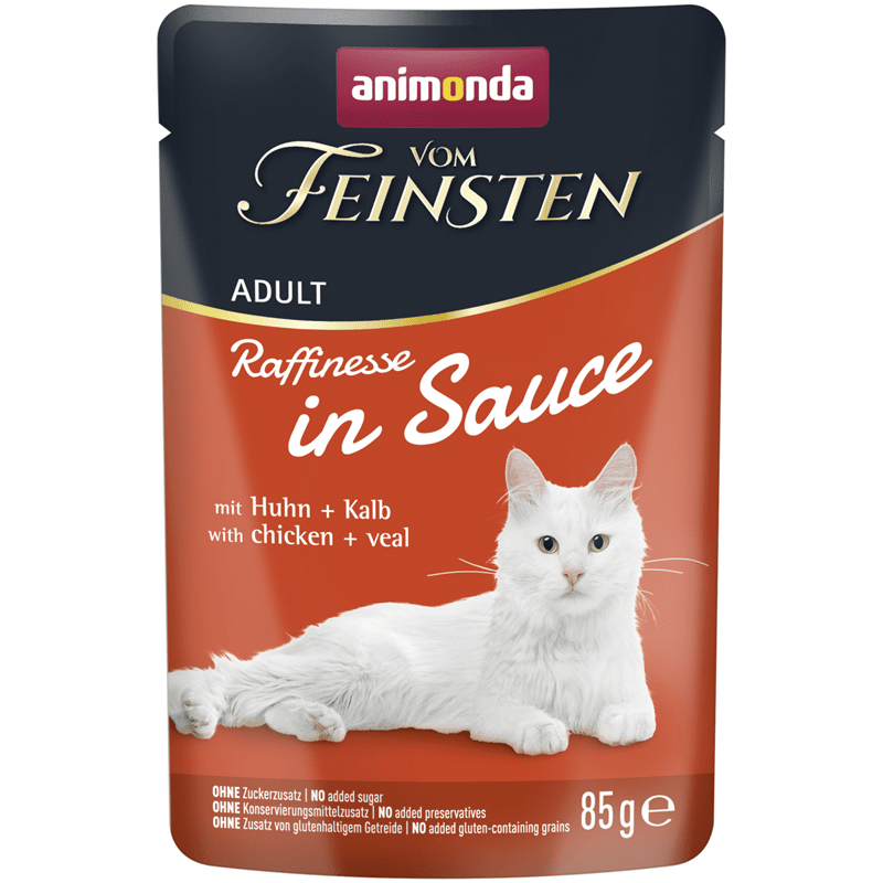 Animonda Vom Feinsten Raffinesse in Sauce Adult mit Huhn + Kalb, Nassfutter