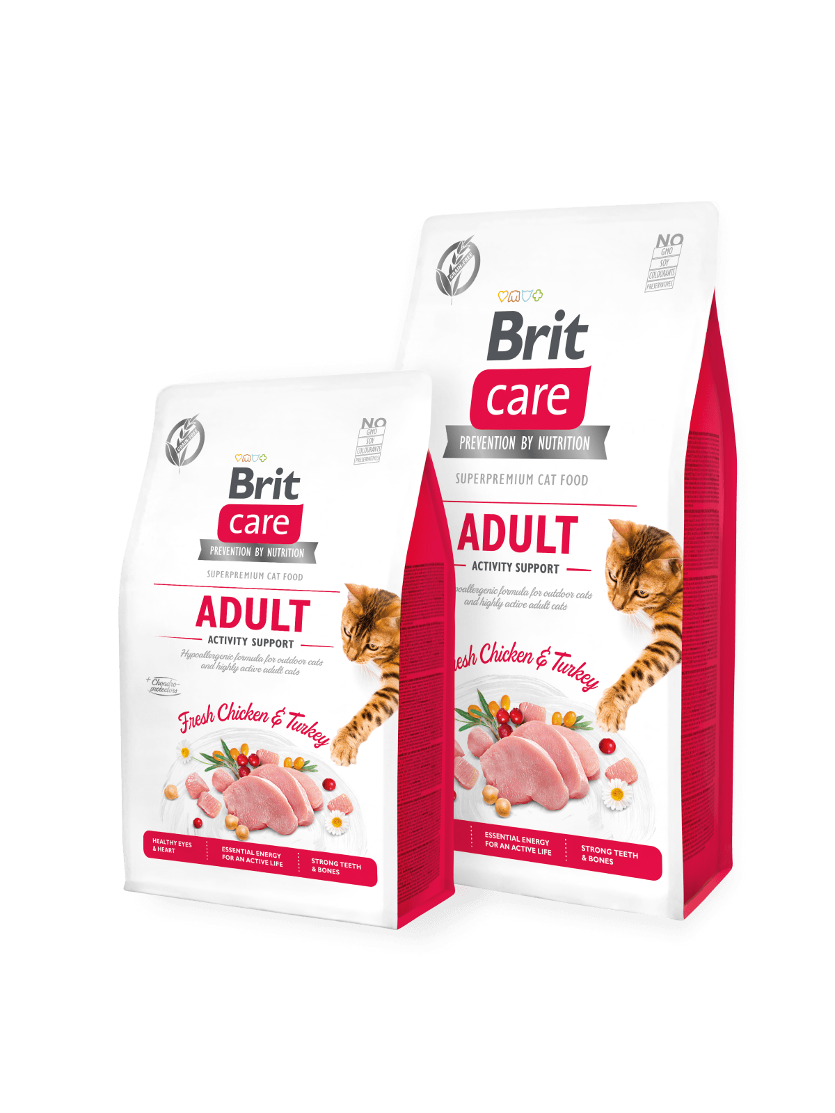 BRIT Care Grainfree Trockenfutter Katze Adult - Activity Support - Fresh Chicken & Turkey