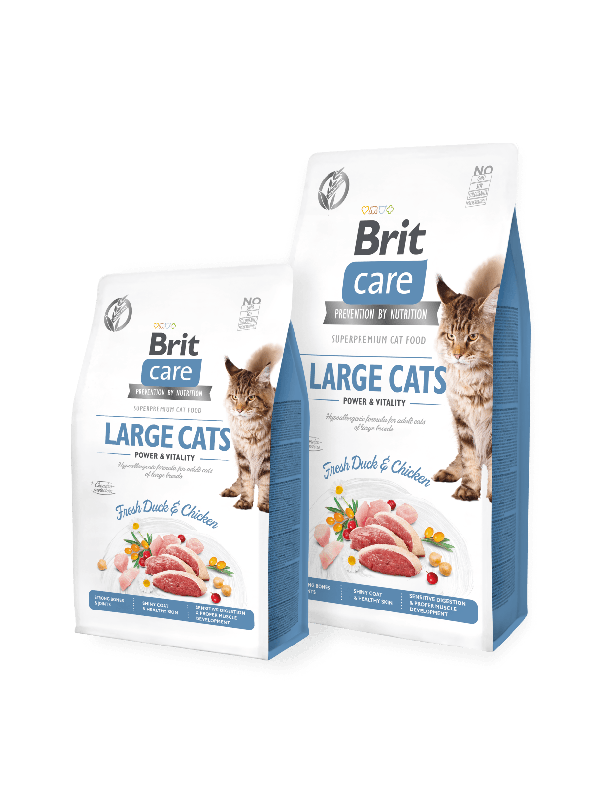 BRIT Care Grainfree Trockenfutter Katze Large cats - Power & Vitality - Fresh Duck & Chicken