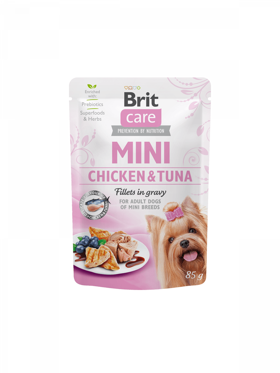 BRIT Care Mini Grainfree Hund Nassfutter Chicken & Tuna Fillets in Gravy