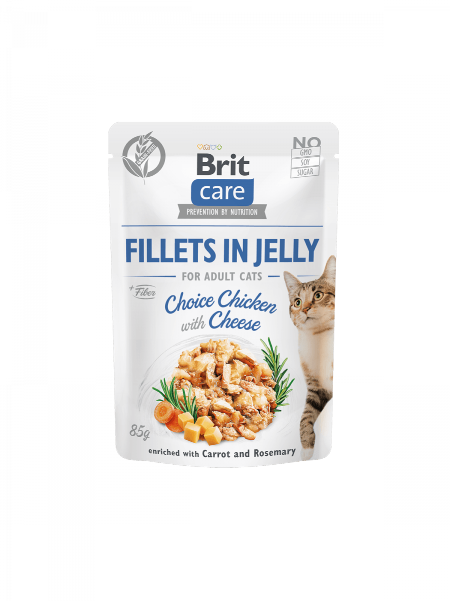 BRIT Care Nassfutter Katze Fillets in Jelly Choice Chicken with Cheese