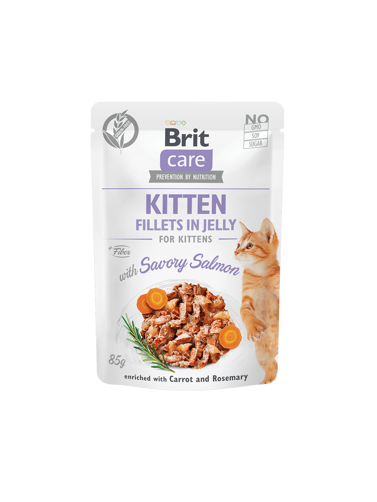 BRIT Care Nassfutter Katze Fillets in Jelly with Savory Salmon - Kitten