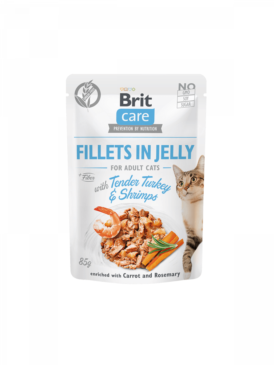 BRIT Care Nassfutter Katze Fillets in Jelly with Tender Turkey & Shrimps