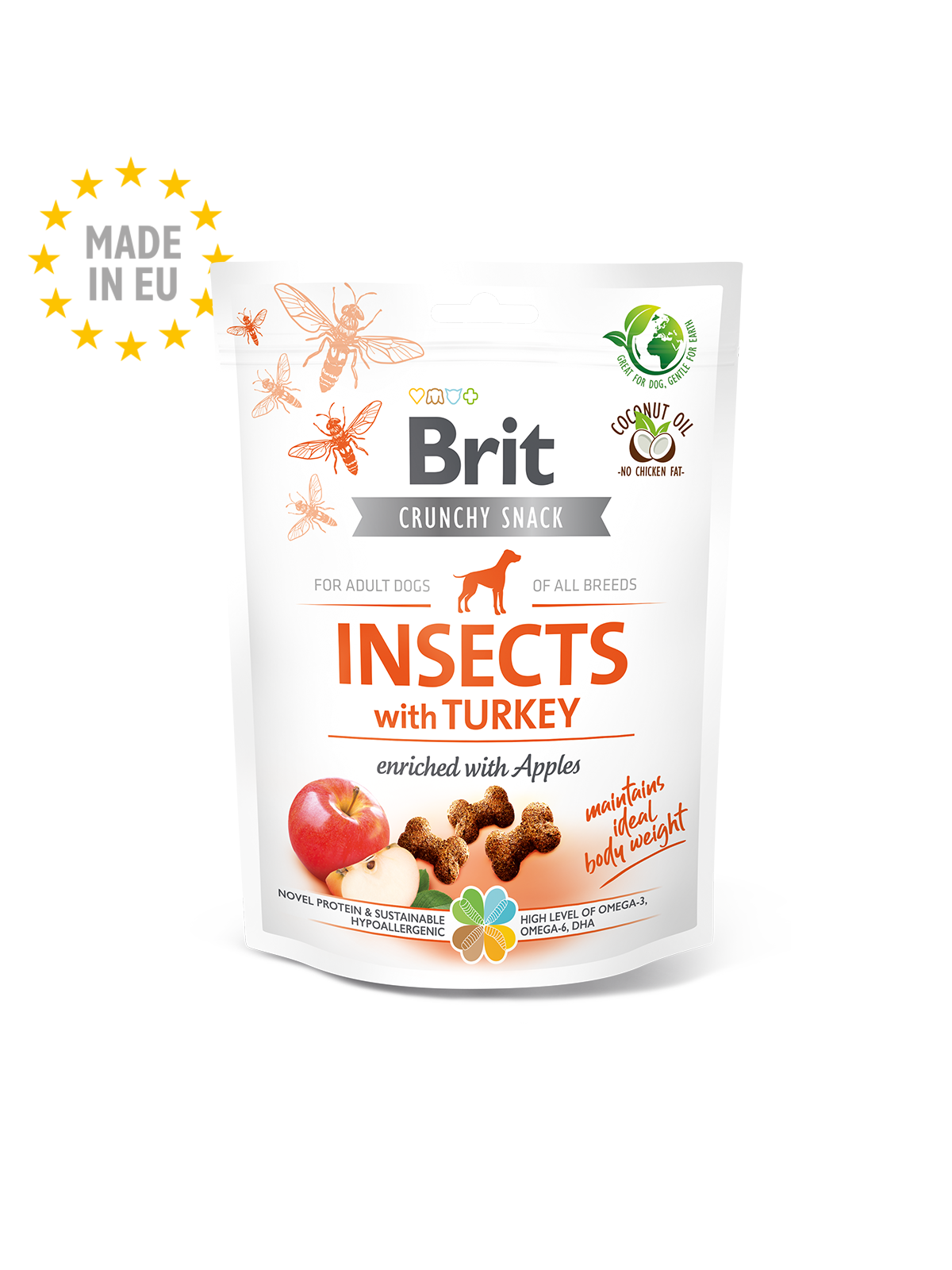 BRIT Crunchy Cracker Hund Insects with Turkey and Apples