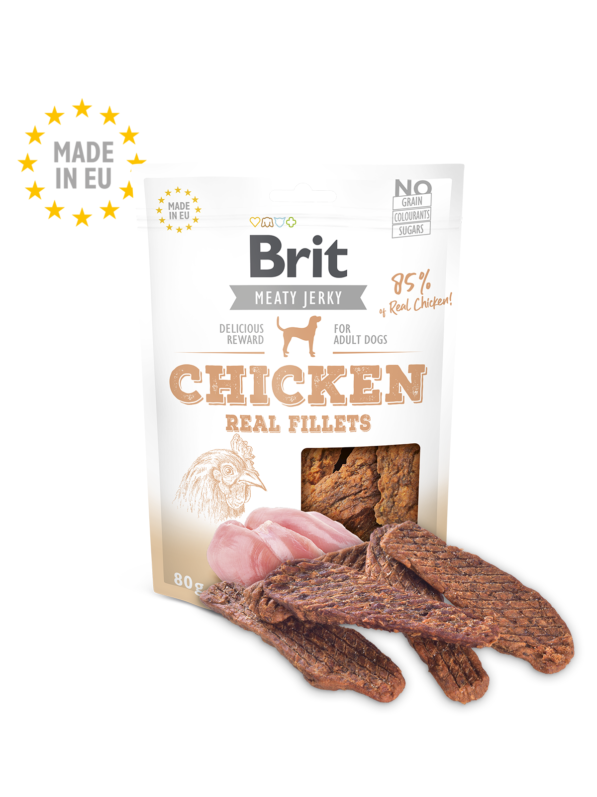 BRIT Meaty Jerkys Hund Chicken Fillets - Hühnerfilets