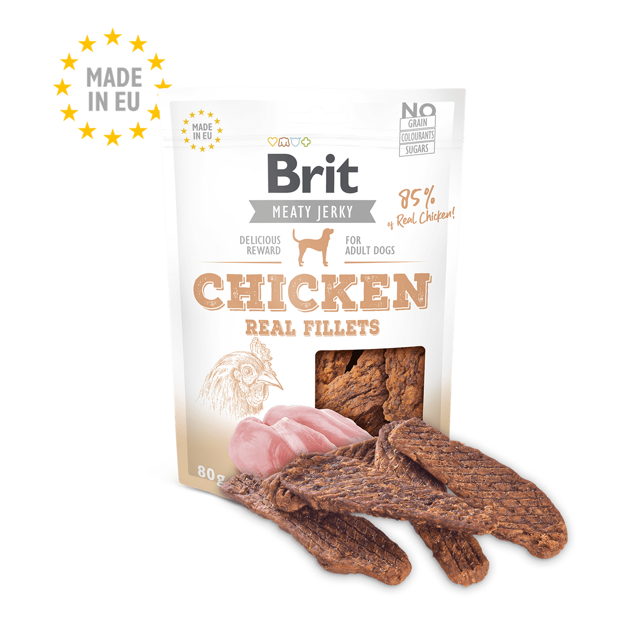 BRIT Meaty Jerkys Hund Chicken Fillets - Hühnerfilets