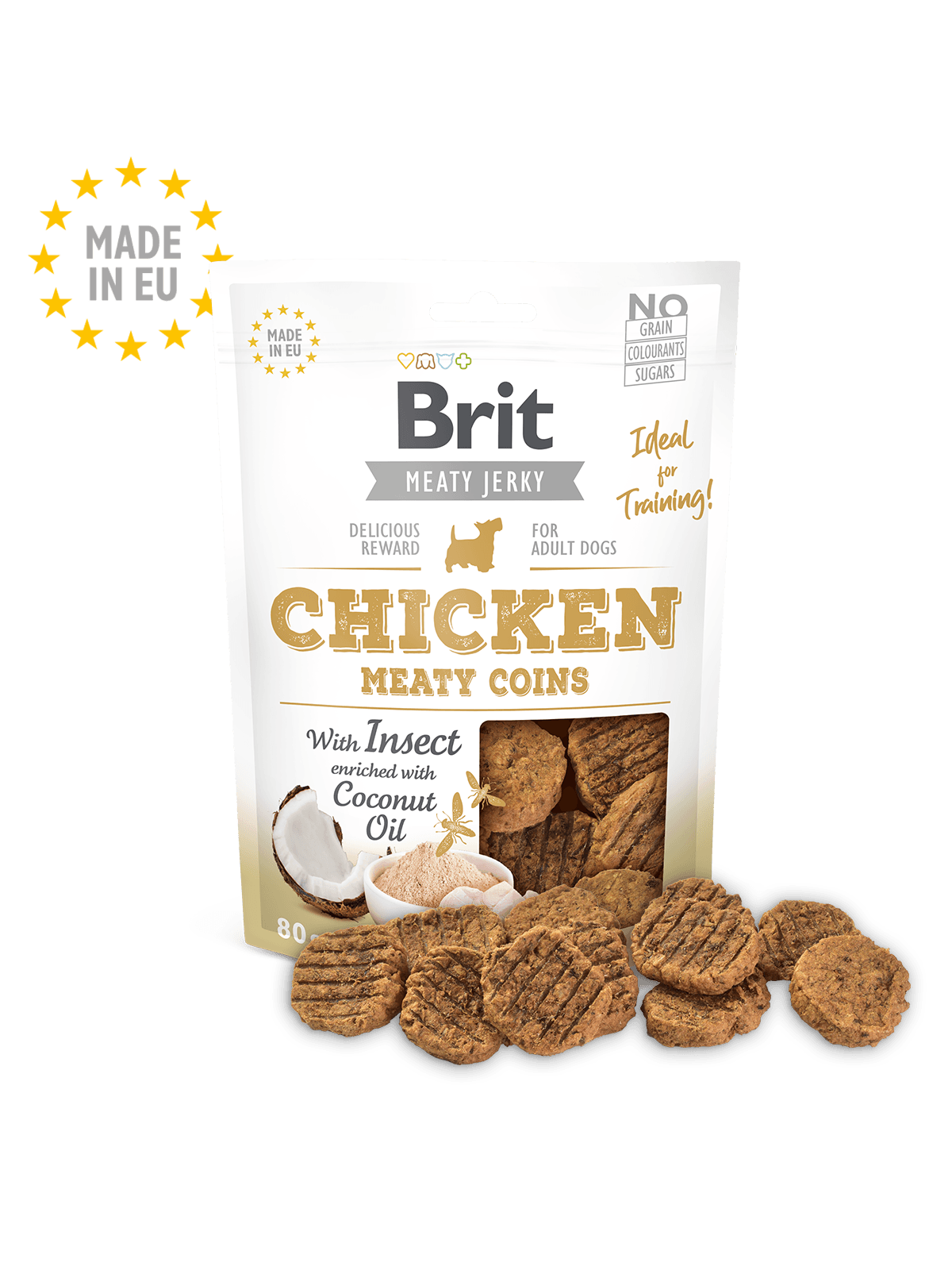 BRIT Meaty Jerkys Hund Chicken with Insect Meaty Coins - Huhn mit Insekt