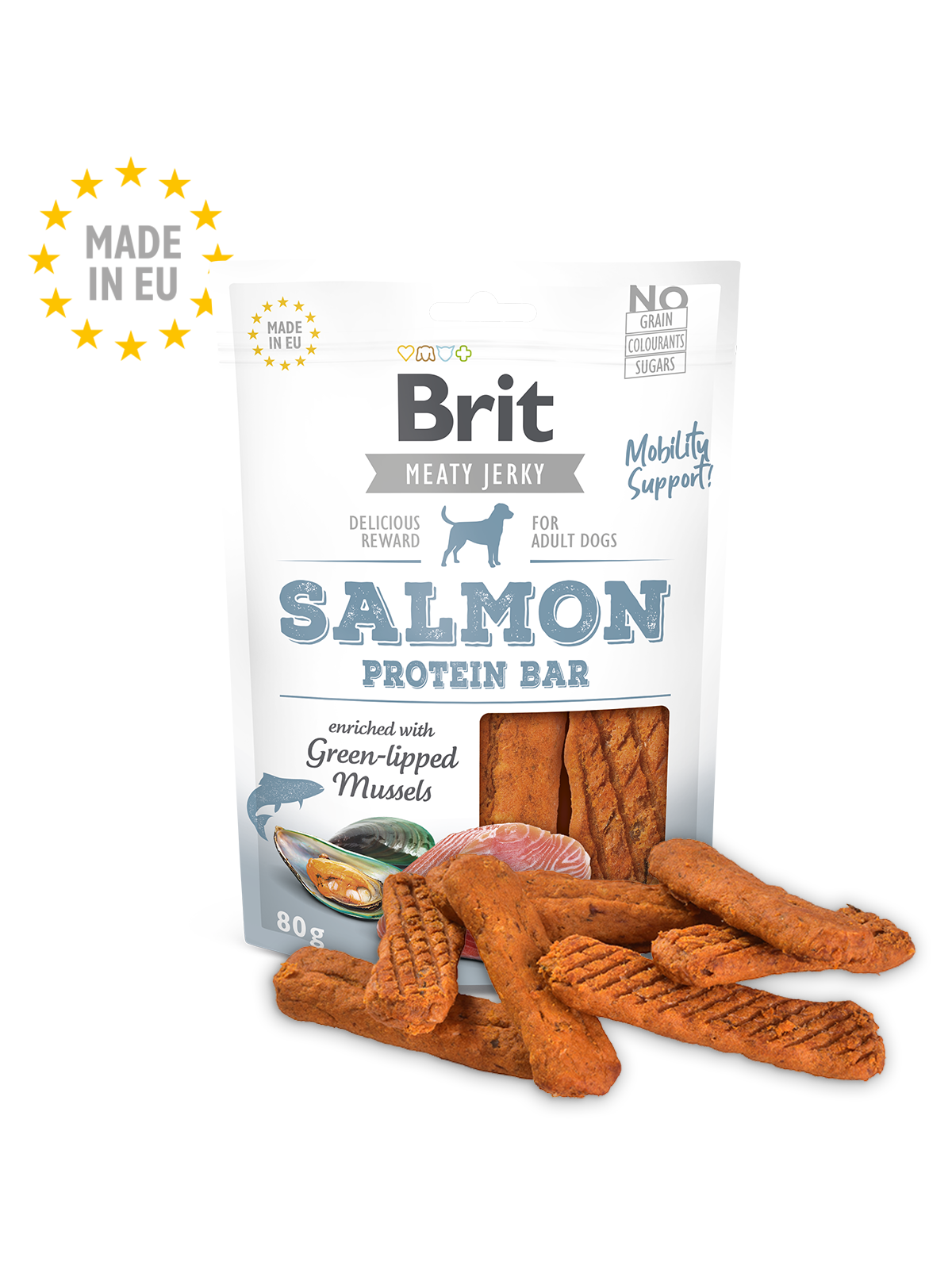 BRIT Meaty Jerkys Hund Salmon Protein Bar - Lachs Protein-Riegel