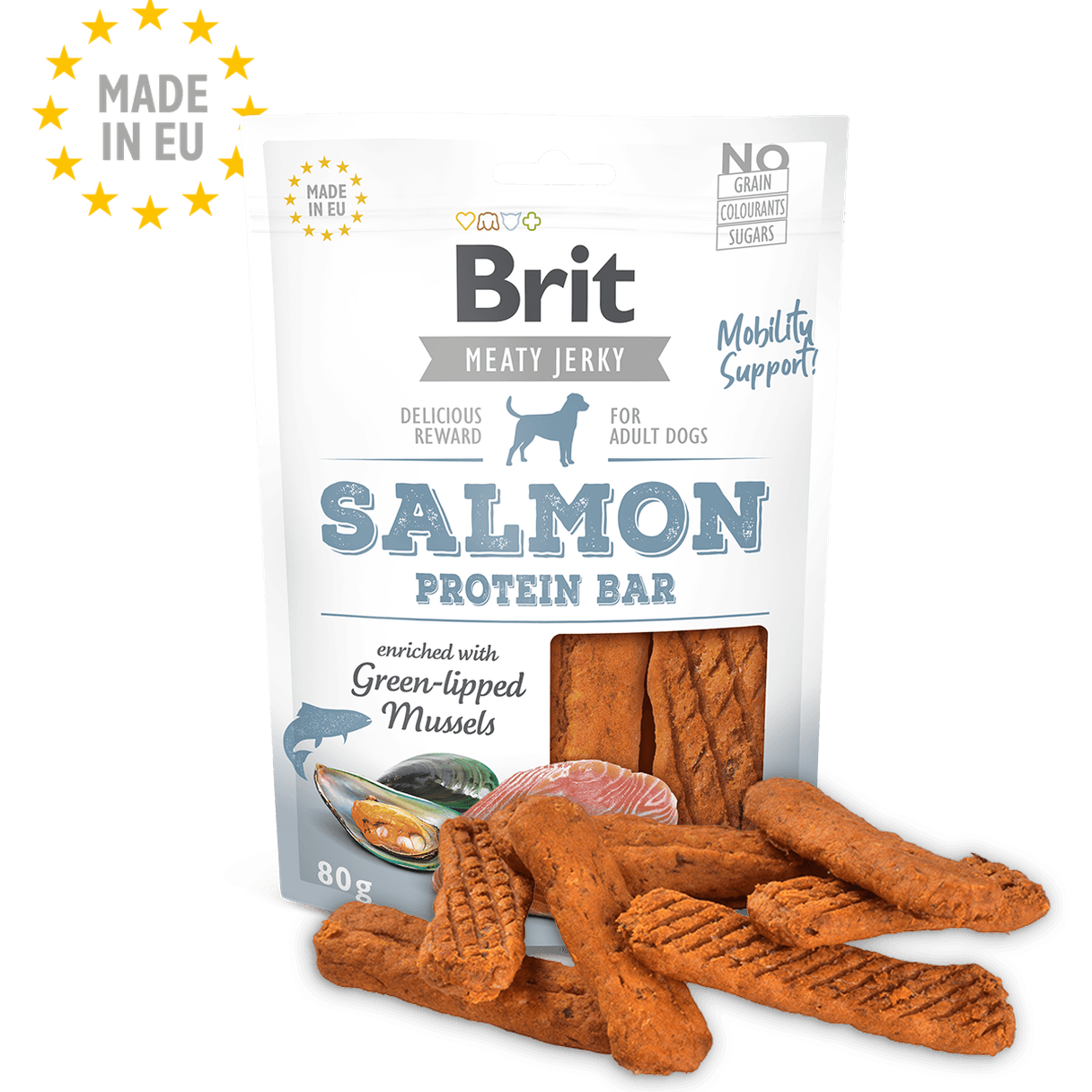 BRIT Meaty Jerkys Hund Salmon Protein Bar - Lachs Protein-Riegel