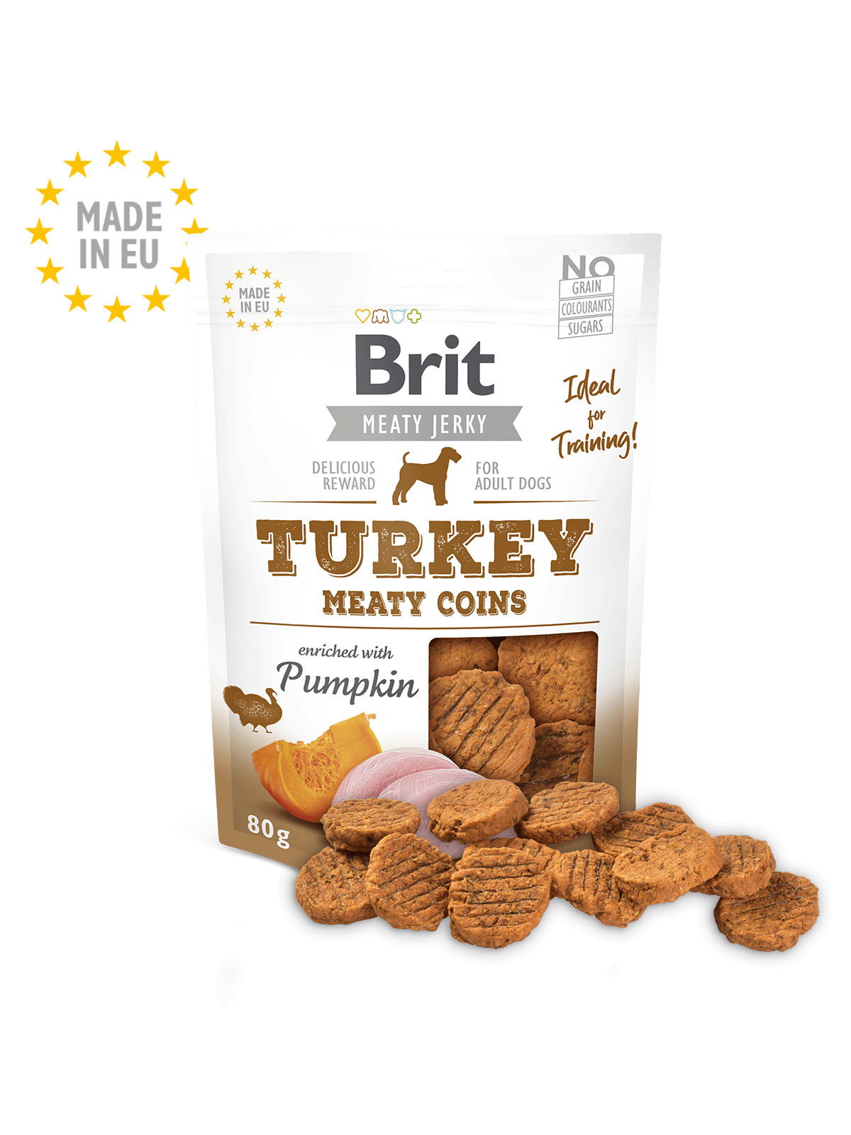 BRIT Meaty Jerkys Hund Turkey Meaty Coins - Truthahn + Kürbis