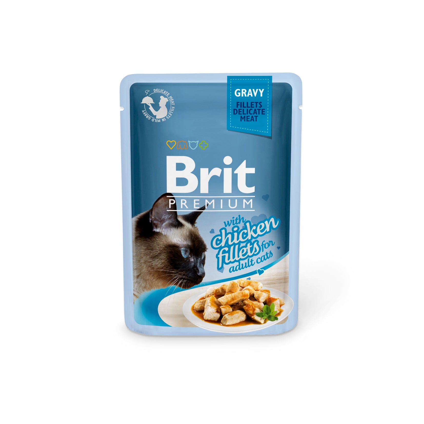 BRIT Premium by Nature Cat Delicate Fillets in Gravy with Chicken, Nassfutter