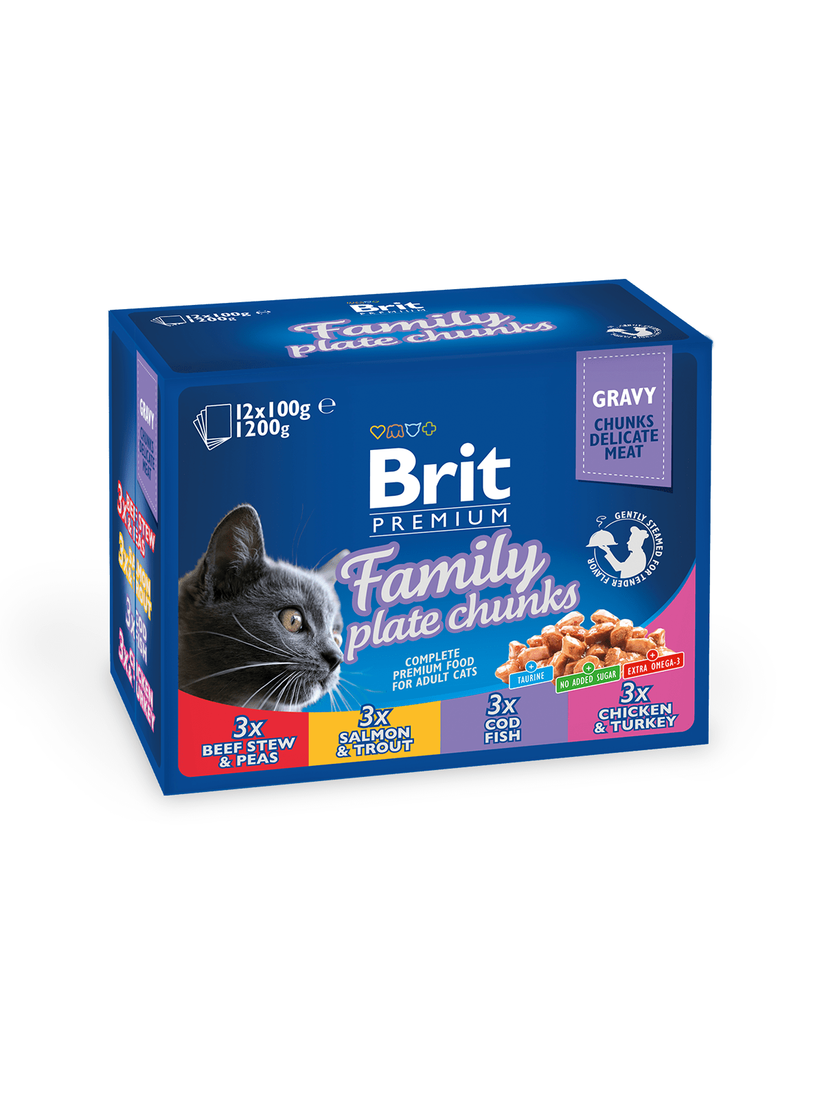 BRIT Premium Cat Family Plate 12 x 100 g