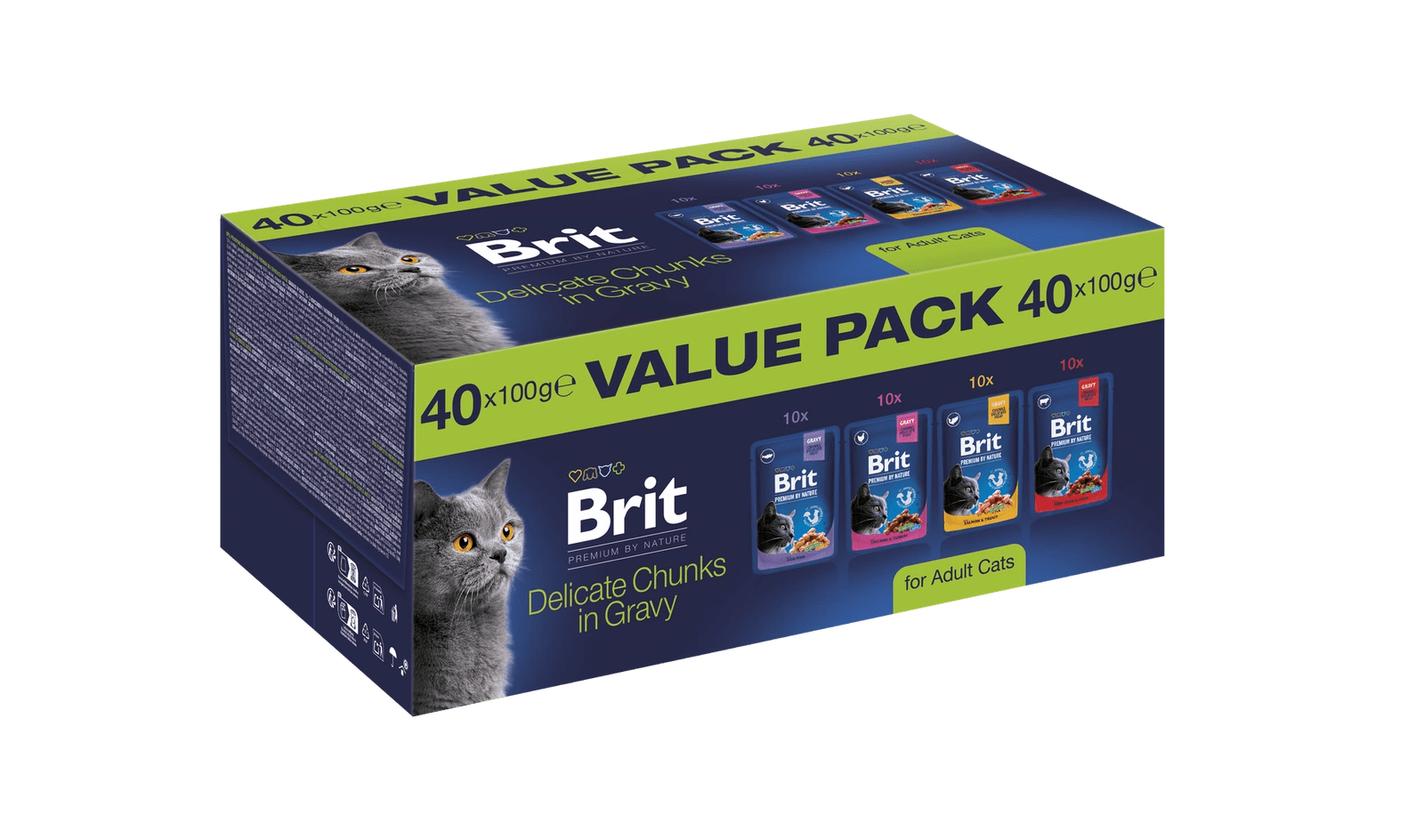 BRIT Premium Cat Adult Value Pack 40 x 100 g