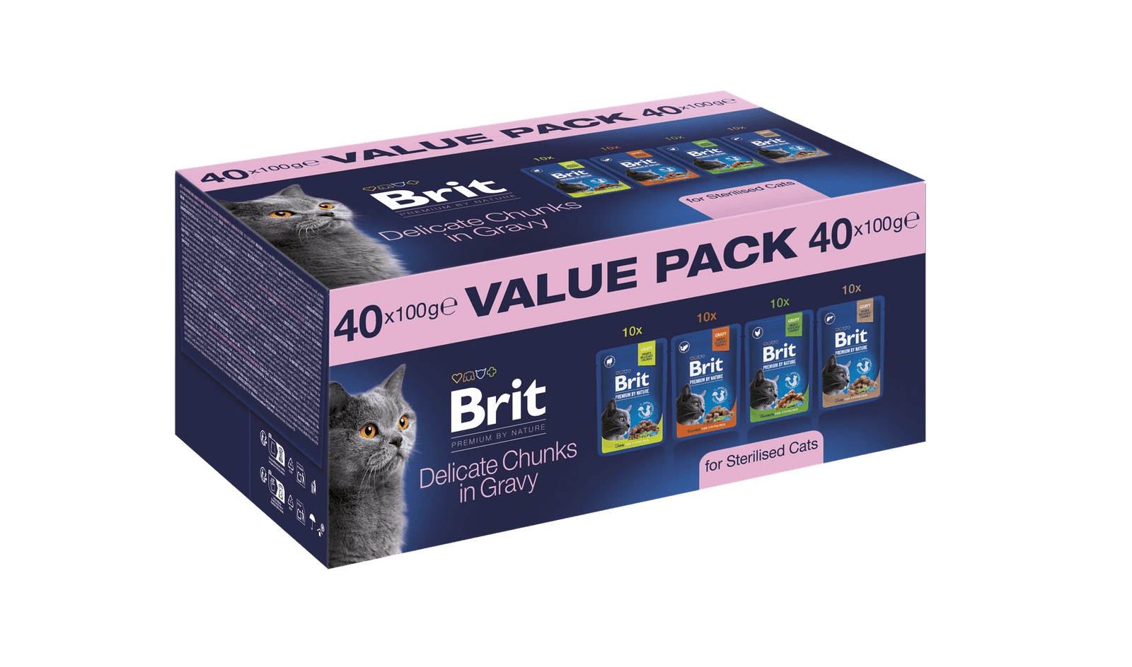BRIT Premium Cat Sterilised Value Pack 40 x 100 g