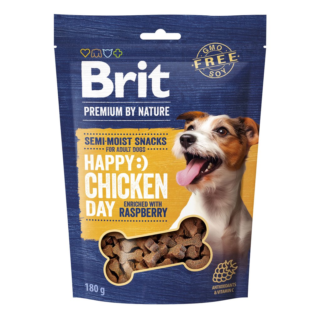 BRIT Premium Dog Semi-Moist Chicken with Raspberry 180 g