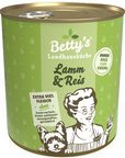 Artikel mit dem Namen Betty's Landhausküche Hund: Lamm & Reis im Shop von zoo.de , dem Onlineshop für nachhaltiges Hundefutter und Katzenfutter.