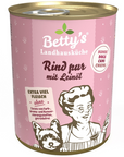 Artikel mit dem Namen Betty's Landhausküche Hund: Rind pur mit Leinöl im Shop von zoo.de , dem Onlineshop für nachhaltiges Hundefutter und Katzenfutter.