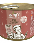 Artikel mit dem Namen Betty's Landhausküche Hund: Wild & Geflügel im Shop von zoo.de , dem Onlineshop für nachhaltiges Hundefutter und Katzenfutter.