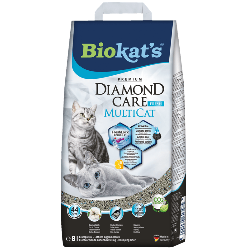 Biokats Diamond Care MultiCat fresh, 8l Papiersack, Katzenstreu