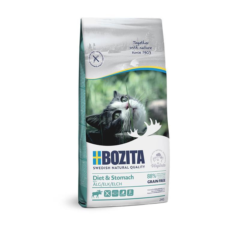 Artikel mit dem Namen Bozita Cat Diet & Stomach Grain free mit Elch im Shop von zoo.de , dem Onlineshop für nachhaltiges Hundefutter und Katzenfutter.