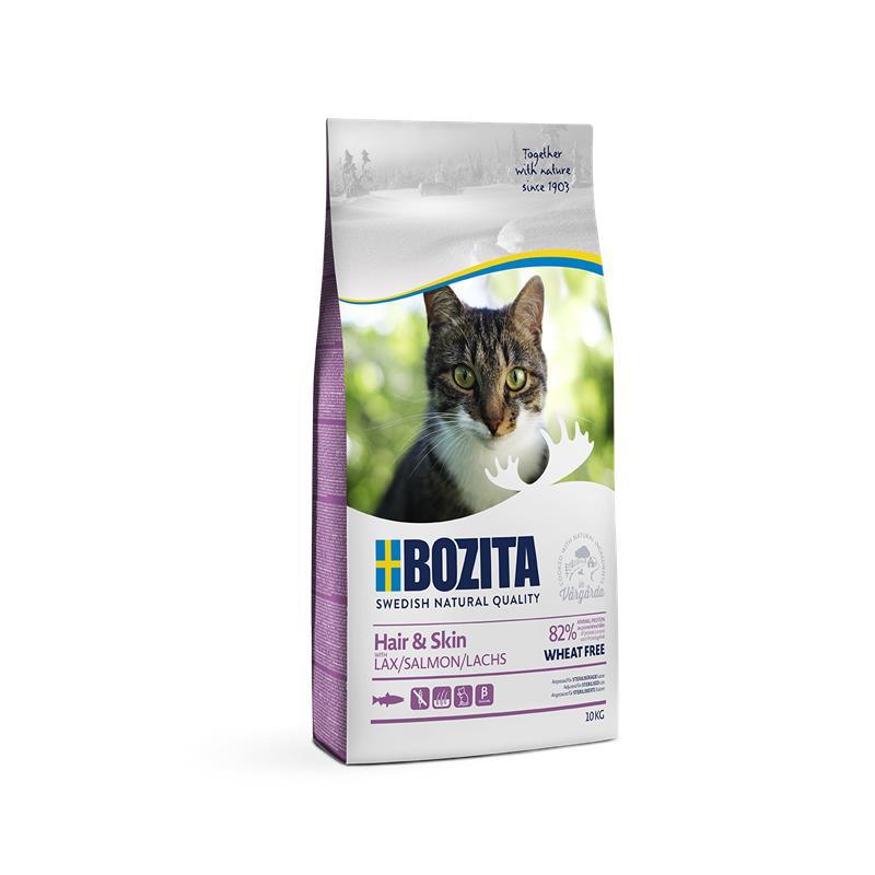 Artikel mit dem Namen Bozita Cat Hair & Skin Wheat free Salmon im Shop von zoo.de , dem Onlineshop für nachhaltiges Hundefutter und Katzenfutter.