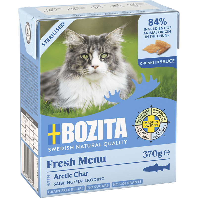 Bozita Cat Sterilised Häppchen in Sauce mit Saibling